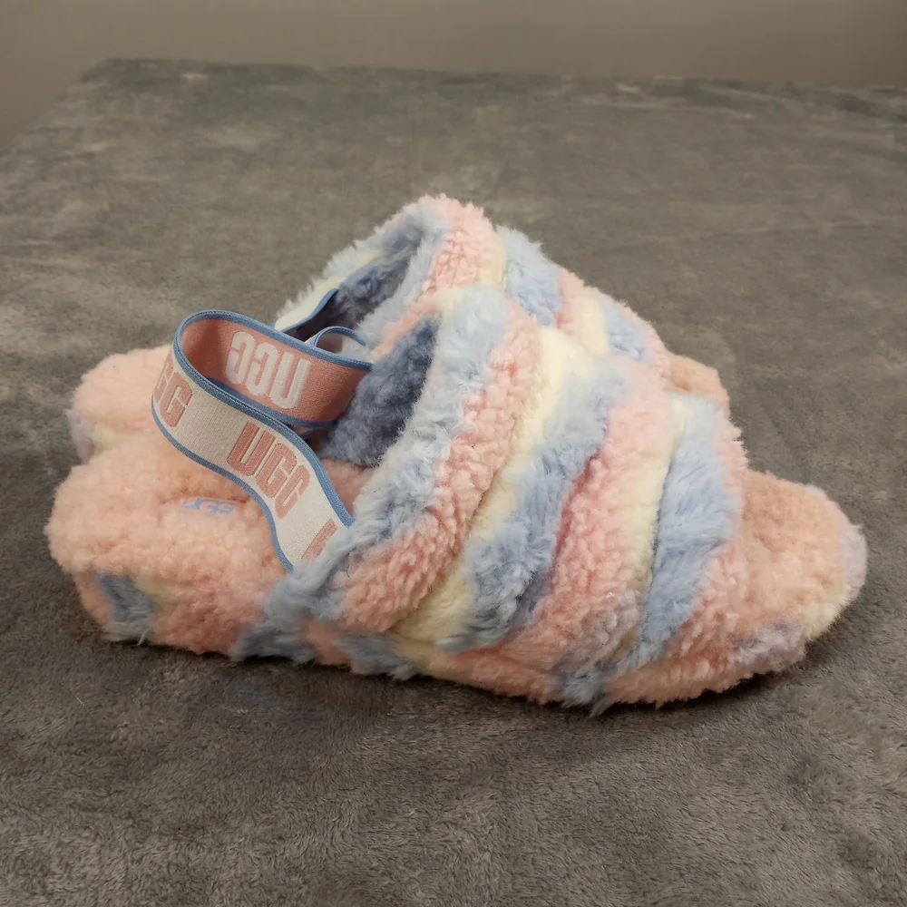 UGG Women's Pastel Fluffy Slippers Size 11 - Picture 2 of 11